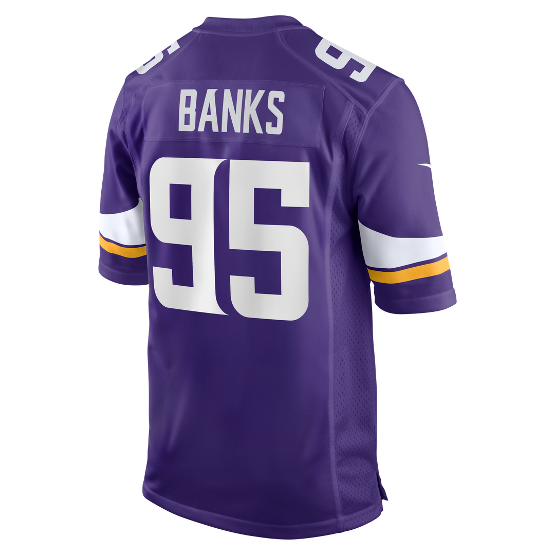 Minnesota Vikings Caleb Banks Nike Purple Game Jersey