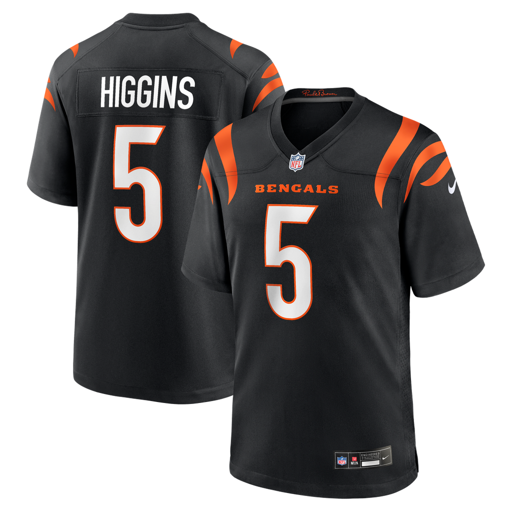 Cincinnati Bengals Tee Higgins Nike Black Game Jersey