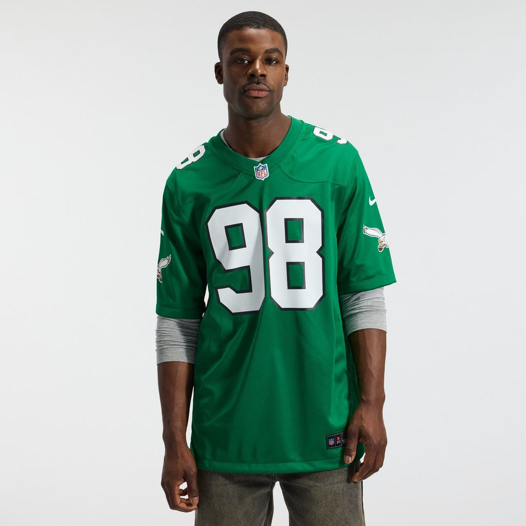 Philadelphia Eagles Jalen Carter Nike Midnight Green Game Jersey