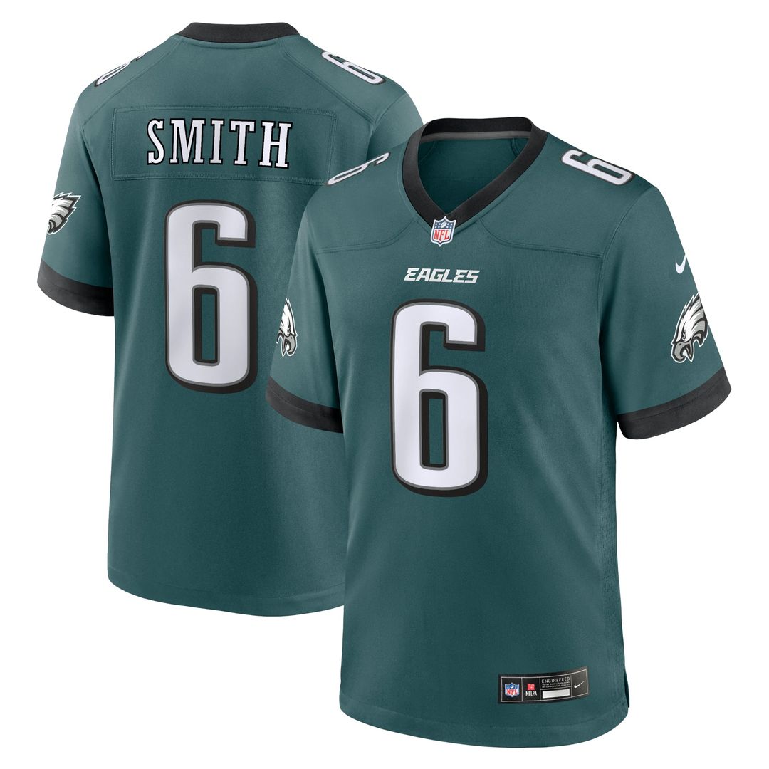 Philadelphia Eagles DeVonta Smith Nike Midnight Green Game Jersey