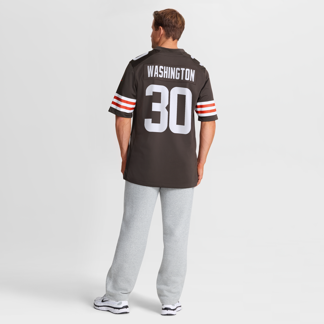 Cleveland Browns Zion Washington Nike Brown Game Jersey