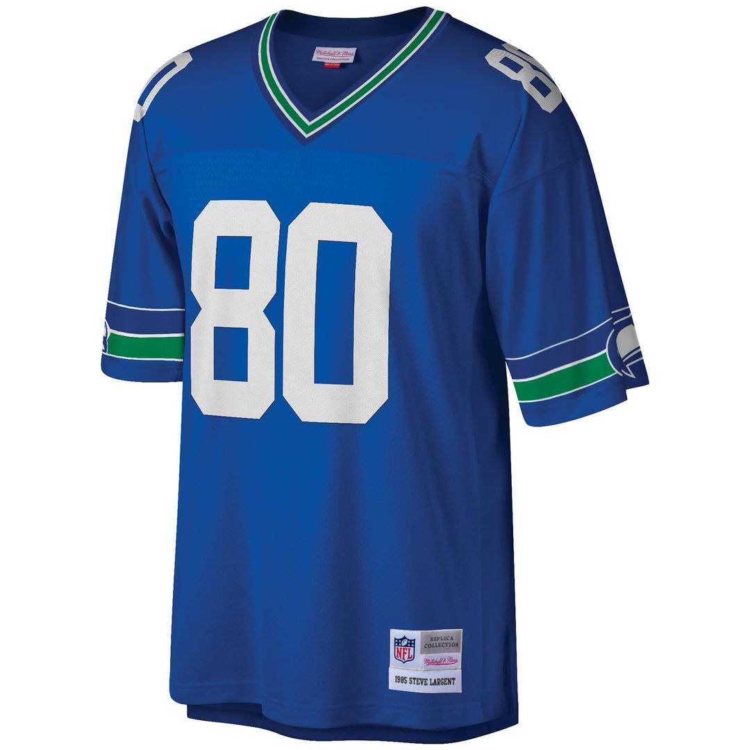Seattle Seahawks Steve Largent Mitchell & Ness Royal Legacy Replica Jersey