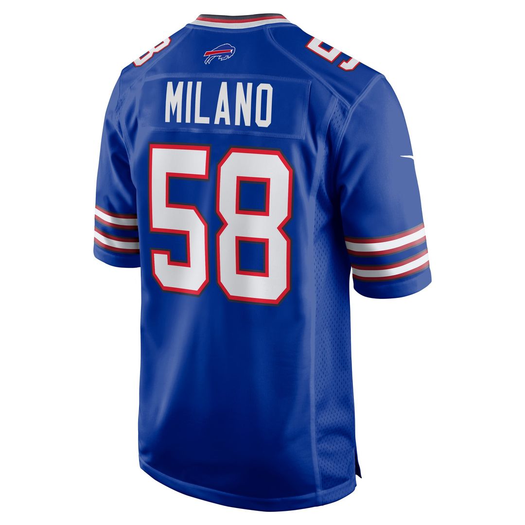 Buffalo Bills Matt Milano Nike Royal Game Jersey