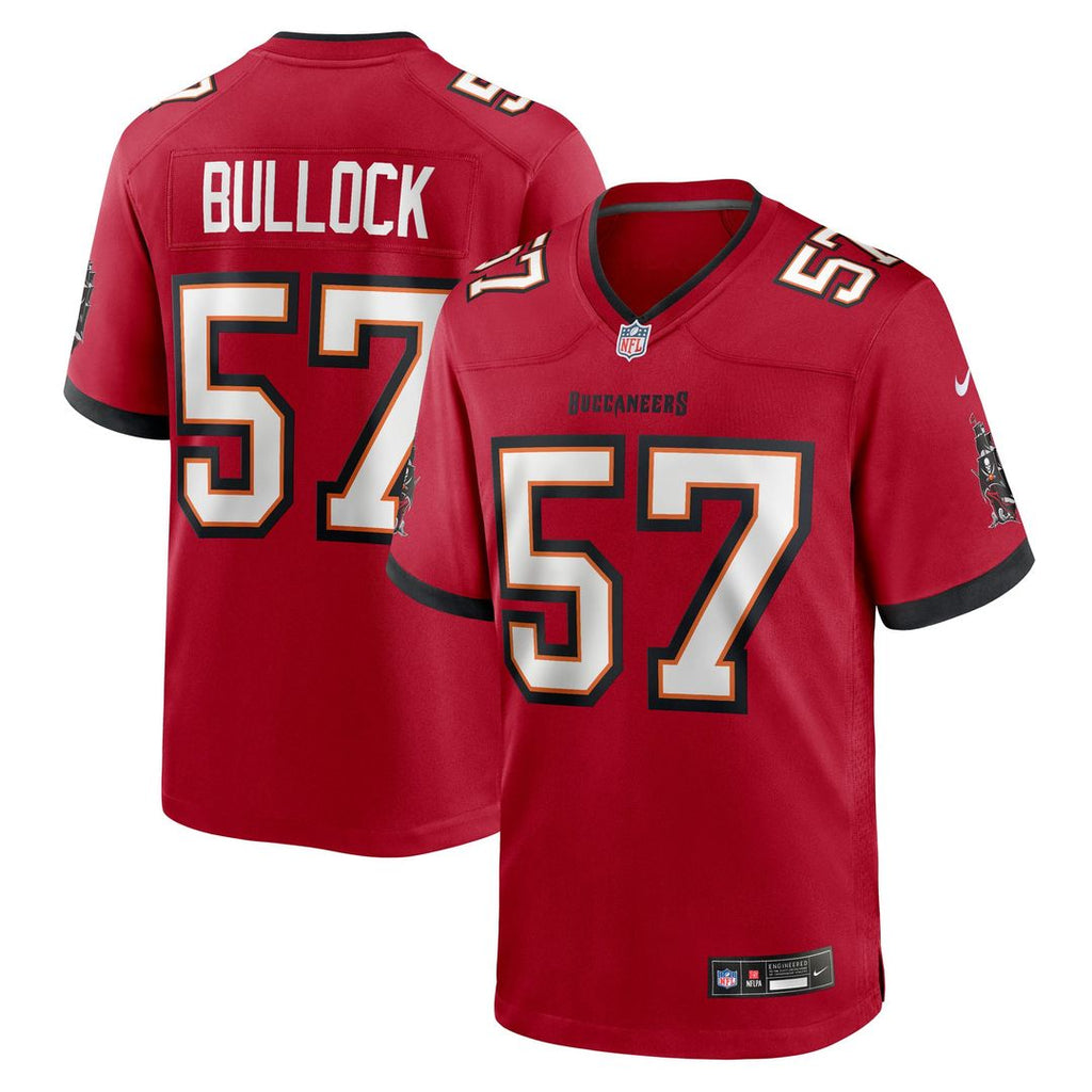 Tampa Bay Buccaneers John Bullock Nike Red Game Jersey