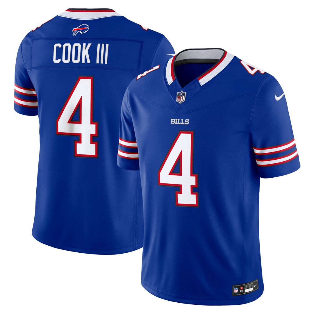 Buffalo Bills James Cook III Nike Royal Team Vapor FUSE Stitched Limited Jersey