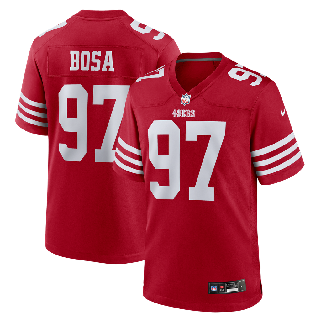 San Francisco 49ers Nick Bosa Nike Scarlet Game Jersey