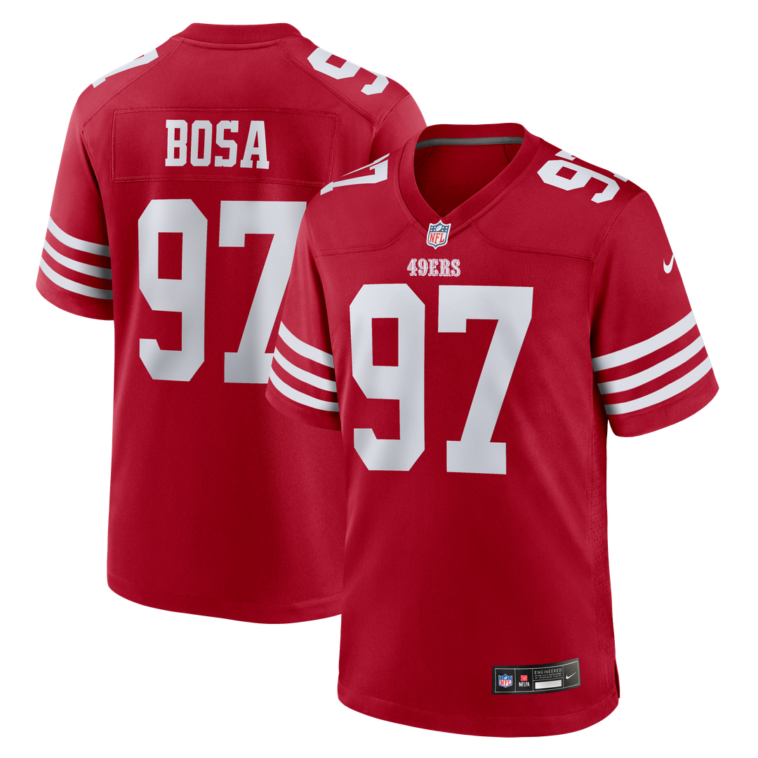 San Francisco 49ers Nick Bosa Nike Scarlet Game Jersey
