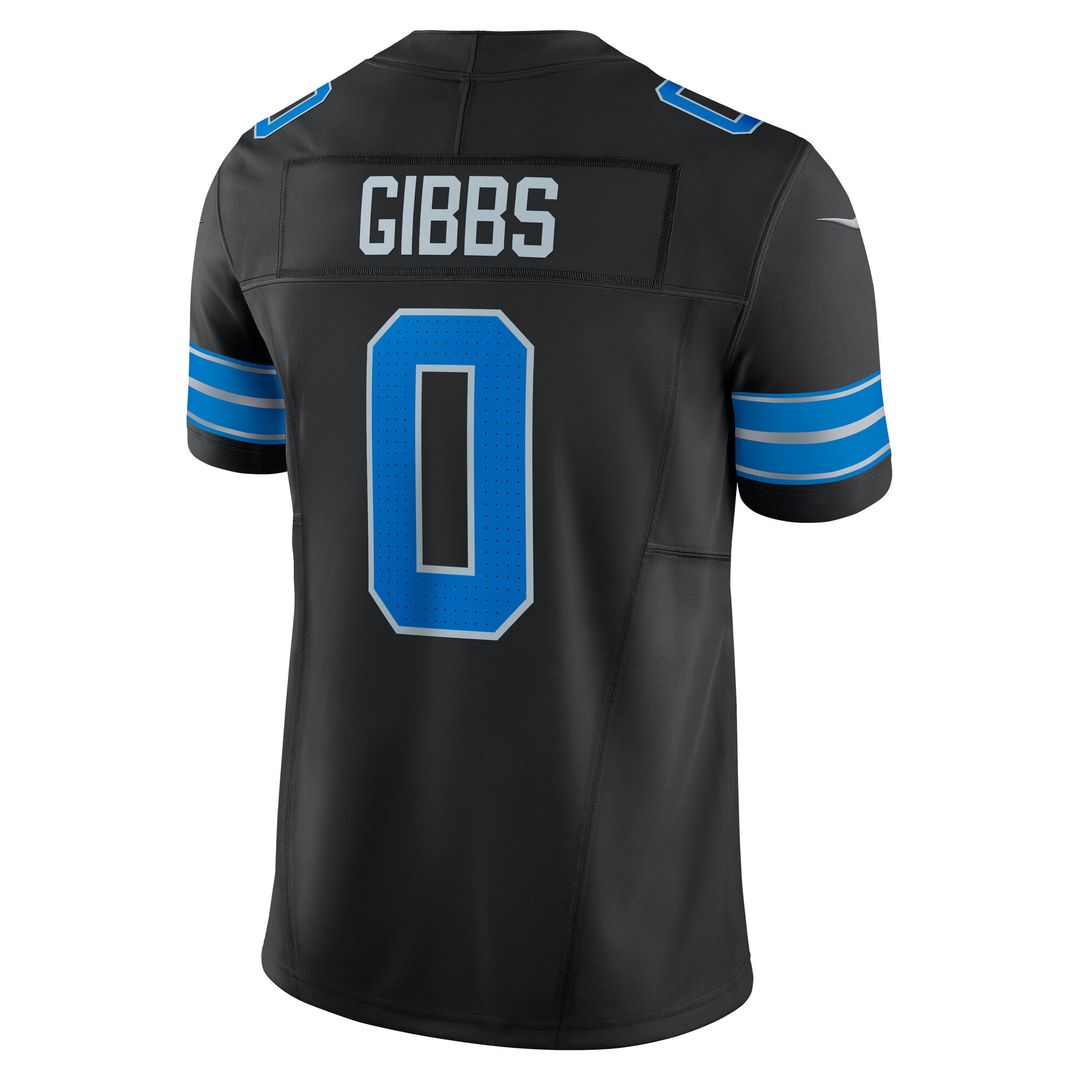 Detroit Lions Jahmyr Gibbs Nike Black 2nd Alternate Vapor FUSE Limited Jersey