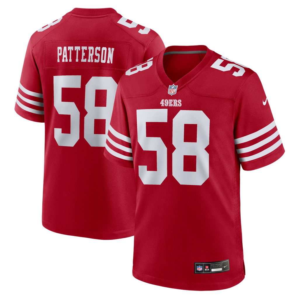San Francisco 49ers Jarrett Patterson Nike Scarlet Game Jersey