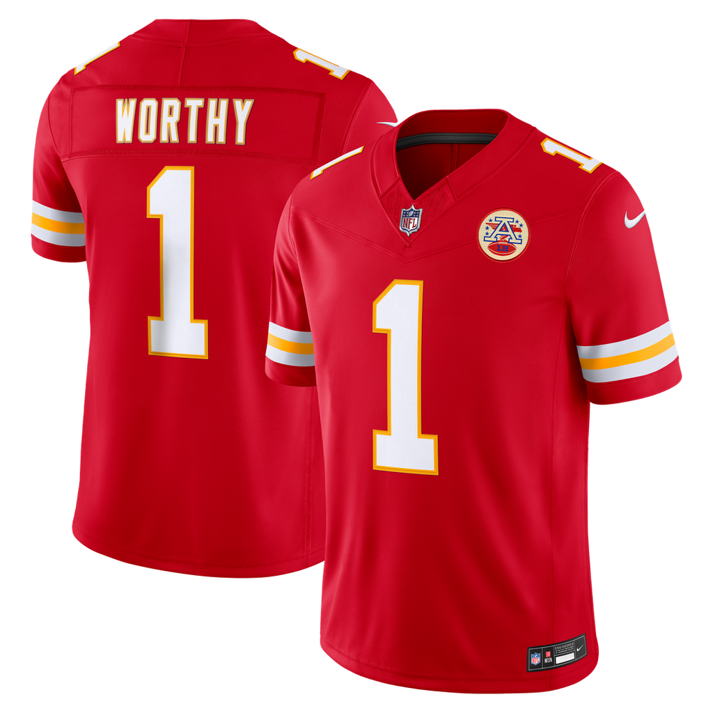 Kansas City Chiefs Xavier Worthy Nike Red Team Vapor FUSE Stitched Limited Jersey