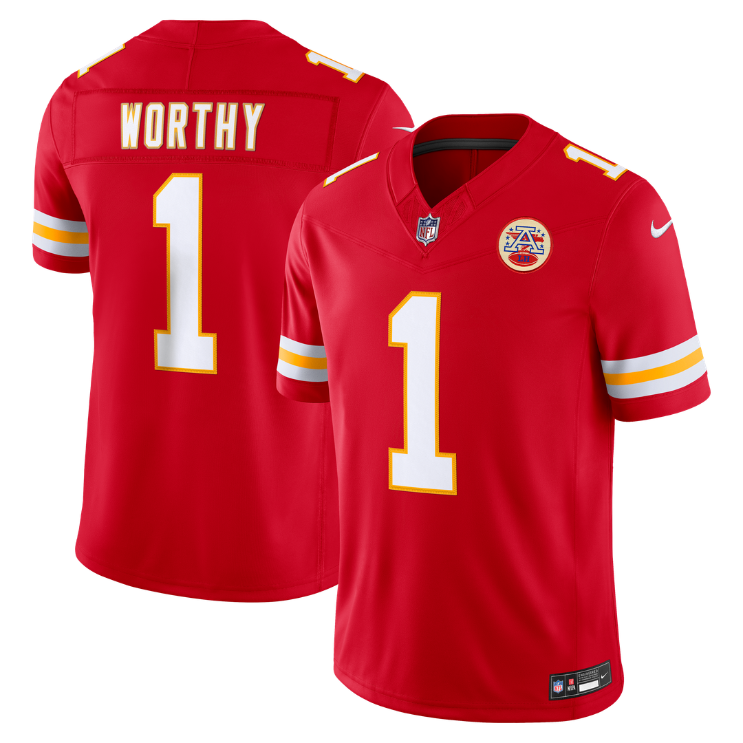 Kansas City Chiefs Xavier Worthy Nike Red Team Vapor FUSE Stitched Limited Jersey