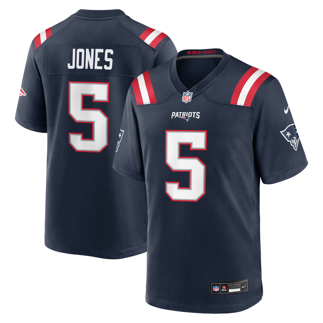 New England Patriots Dre'Mont Jones Nike Navy Game Jersey
