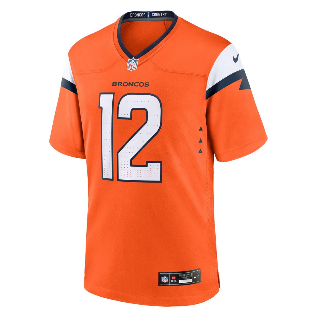 Denver Broncos RJ Harvey Nike Orange Game Jersey