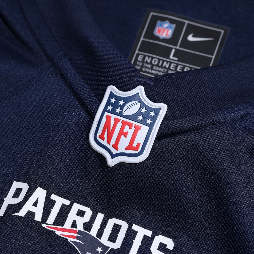 New England Patriots Elijah Ponder Nike Navy Game Jersey