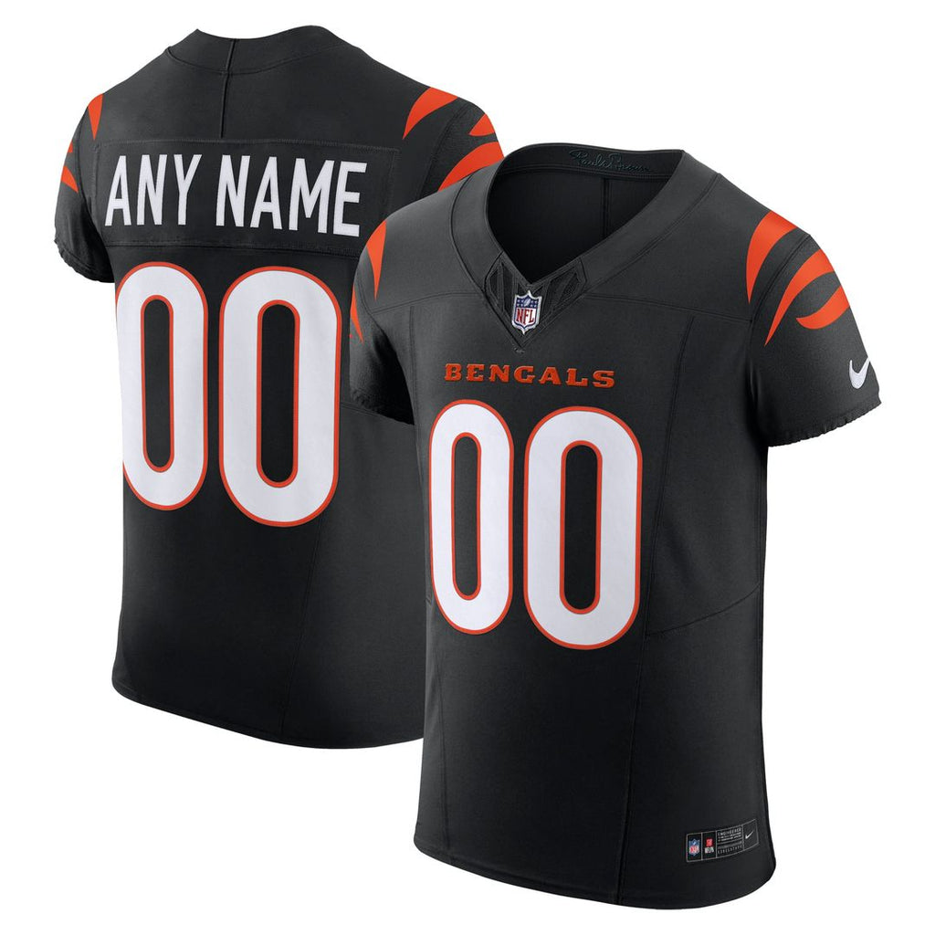 Cincinnati Bengals Nike Black Team Vapor FUSE Elite Custom Jersey