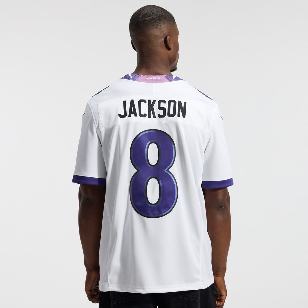 Baltimore Ravens Lamar Jackson Nike White Vapor FUSE Stitched Limited Jersey
