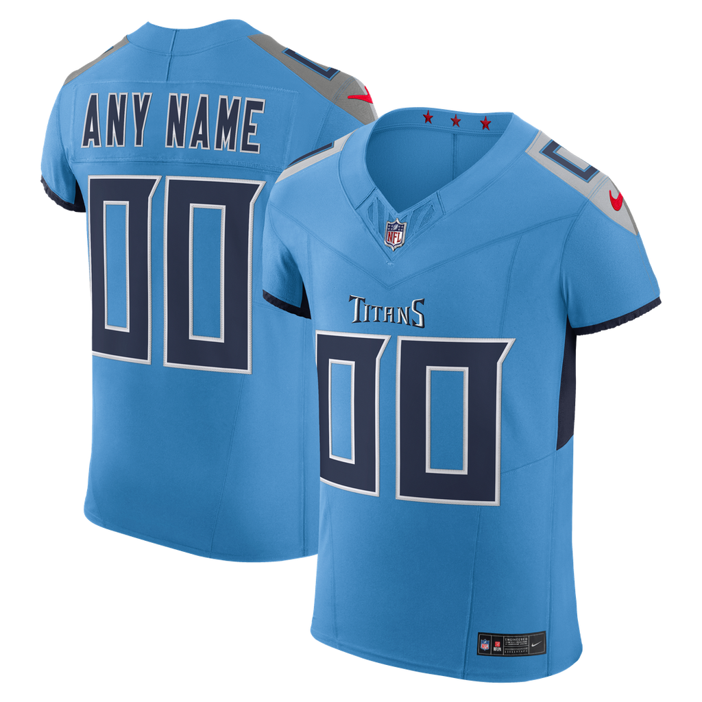 Tennessee Titans Nike Light Blue Team Vapor FUSE Elite Custom Jersey