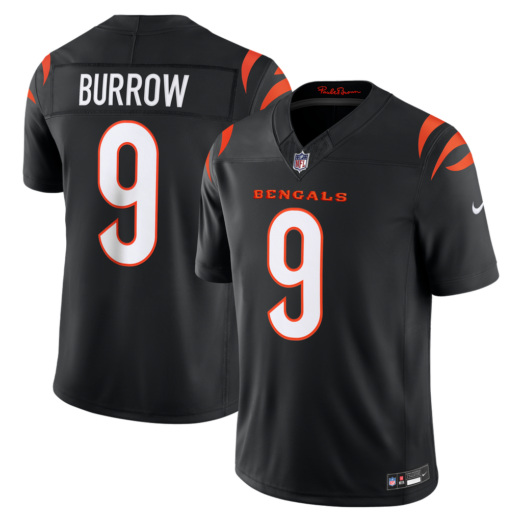 Cincinnati Bengals Joe Burrow Nike Black Team Vapor FUSE Stitched Limited Jersey