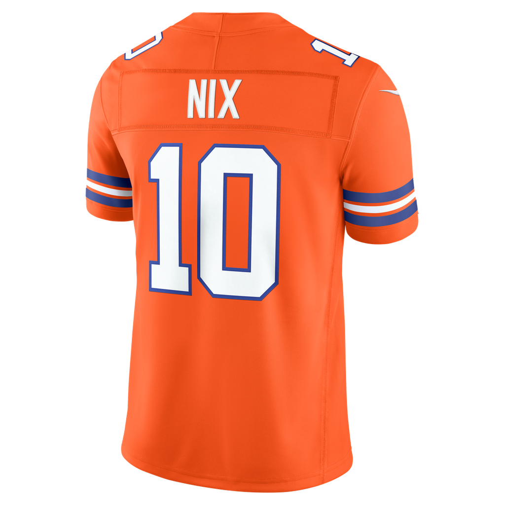 Denver Broncos Bo Nix Nike White Vapor FUSE Stitched Limited Jersey