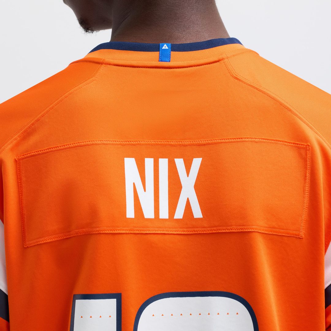 Denver Broncos Bo Nix Nike Orange Game Jersey