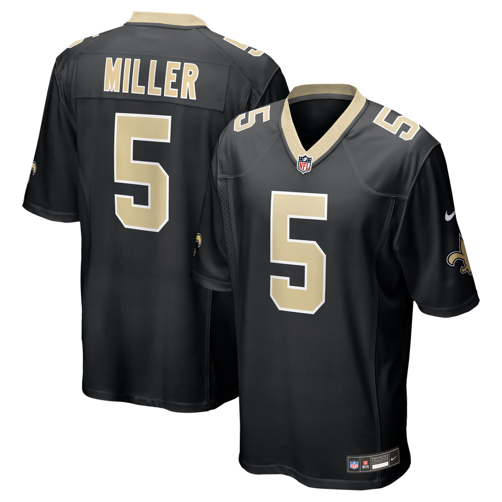 New Orleans Saints Kendre Miller Nike Black Game Jersey