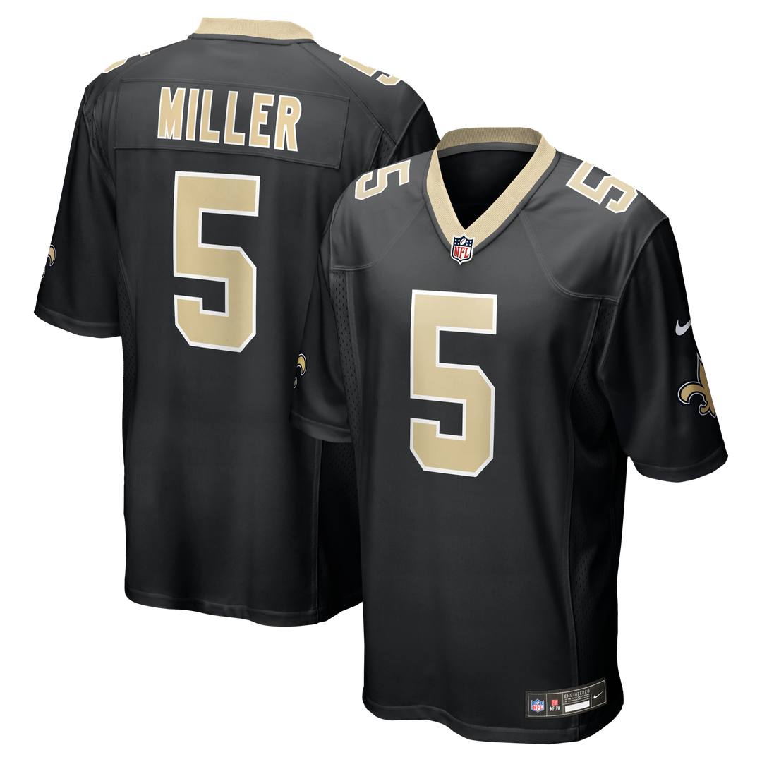New Orleans Saints Kendre Miller Nike Black Game Jersey