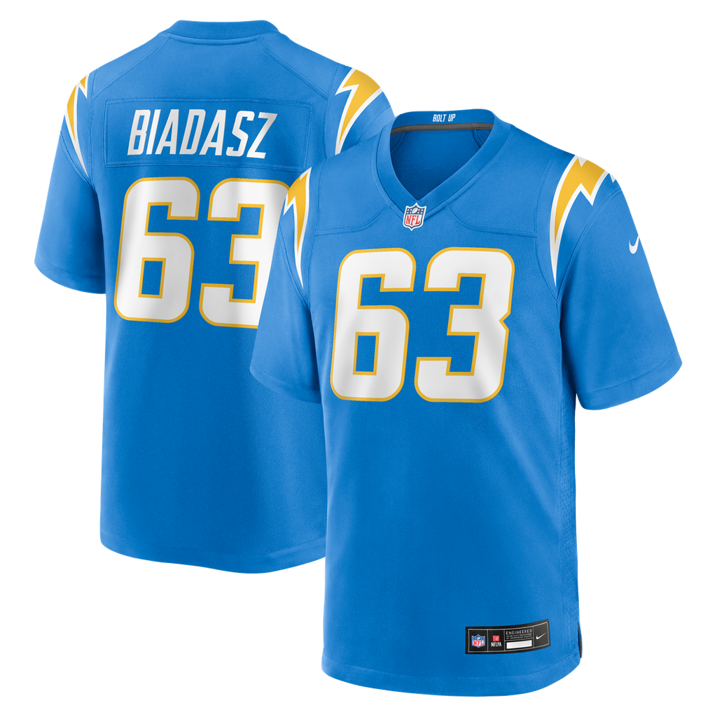 Los Angeles Chargers Tyler Biadasz Nike Powder Blue Game Jersey