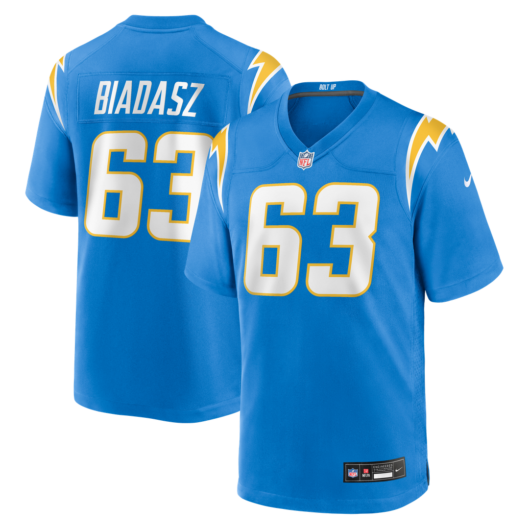 Los Angeles Chargers Tyler Biadasz Nike Powder Blue Game Jersey