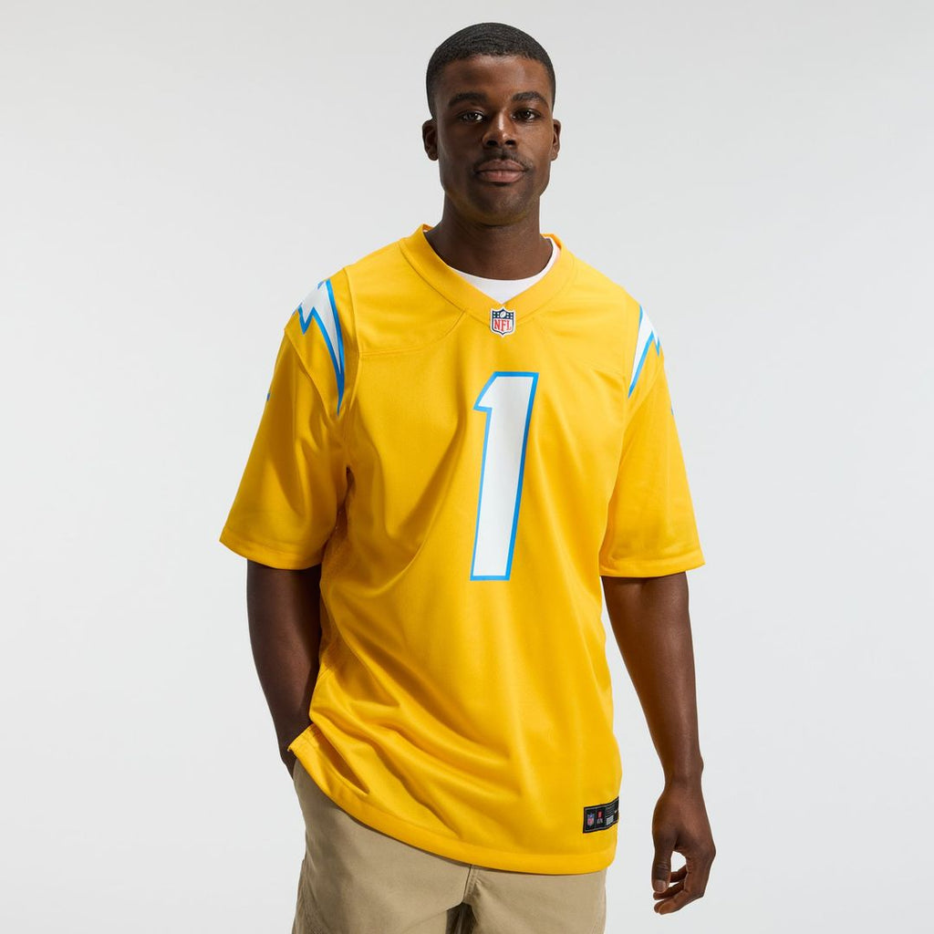 Los Angeles Chargers Quentin Johnston Nike Gold Alternate Charger Power Game Jersey