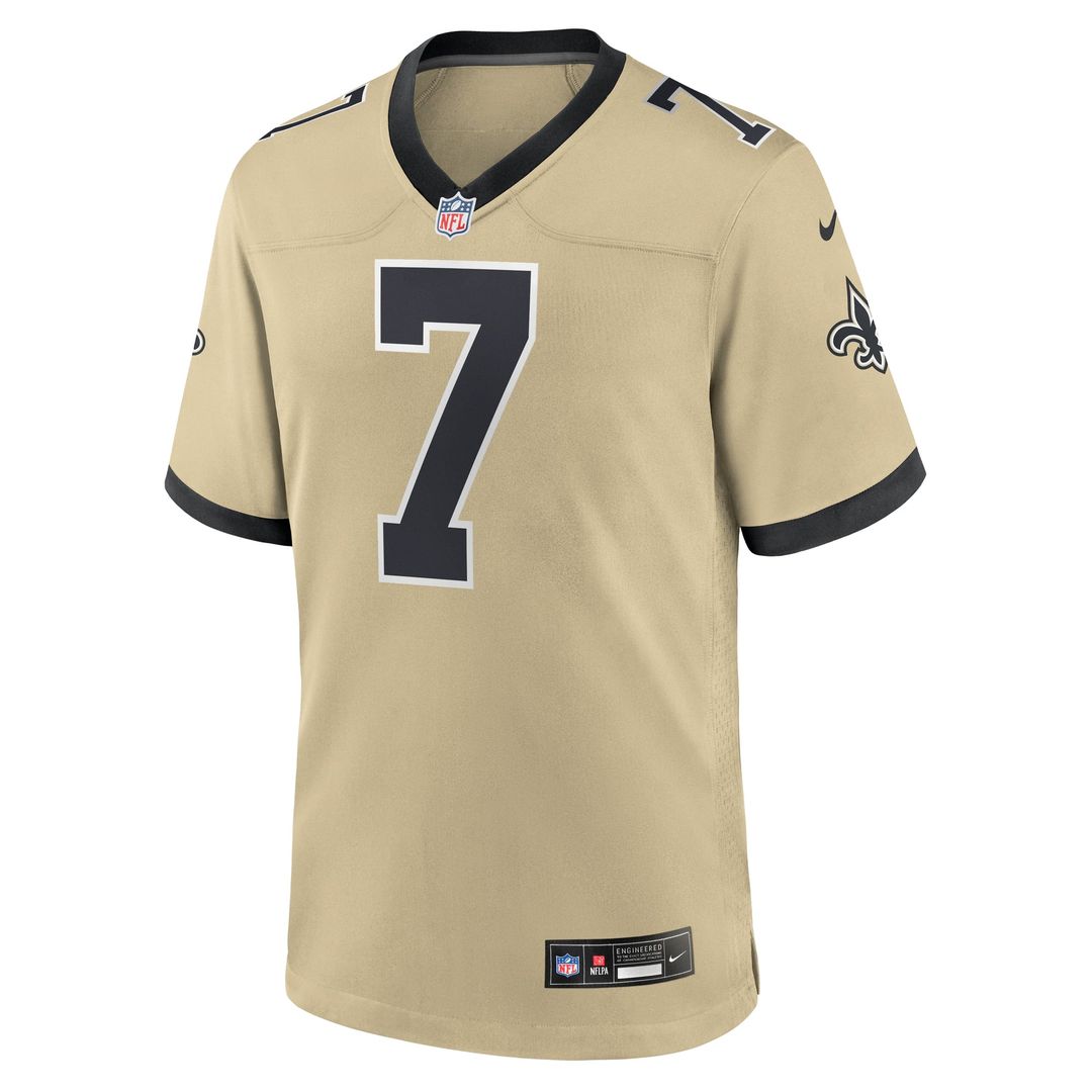 New Orleans Saints Taysom Hill Nike Gold Gameday Golds Alternate Game Jersey