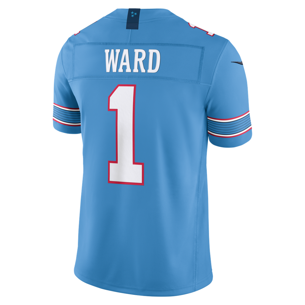 Tennessee Titans Cameron Ward Nike Light Blue Team Vapor FUSE Stitched Limited Jersey