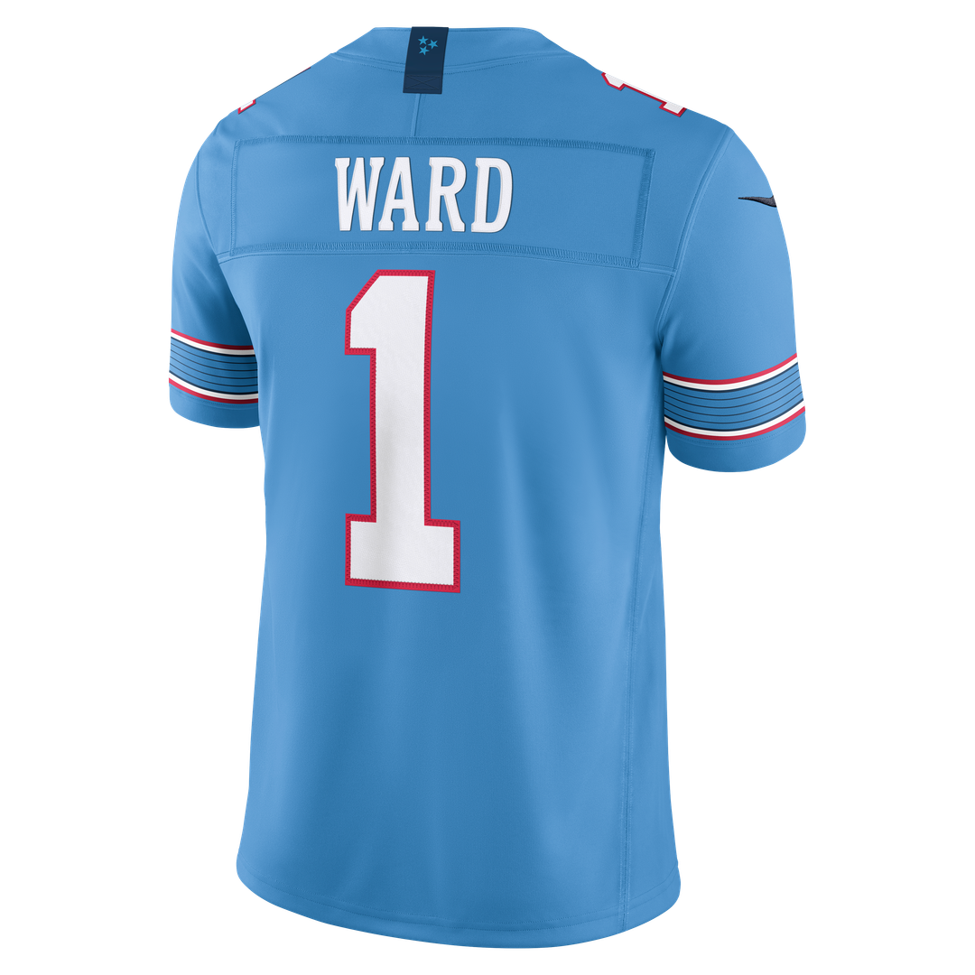 Tennessee Titans Cameron Ward Nike Light Blue Team Vapor FUSE Stitched Limited Jersey