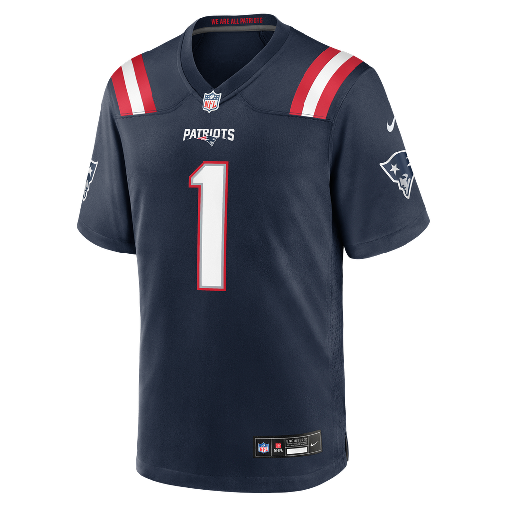 New England Patriots A.J. Brown Nike Navy Game Jersey