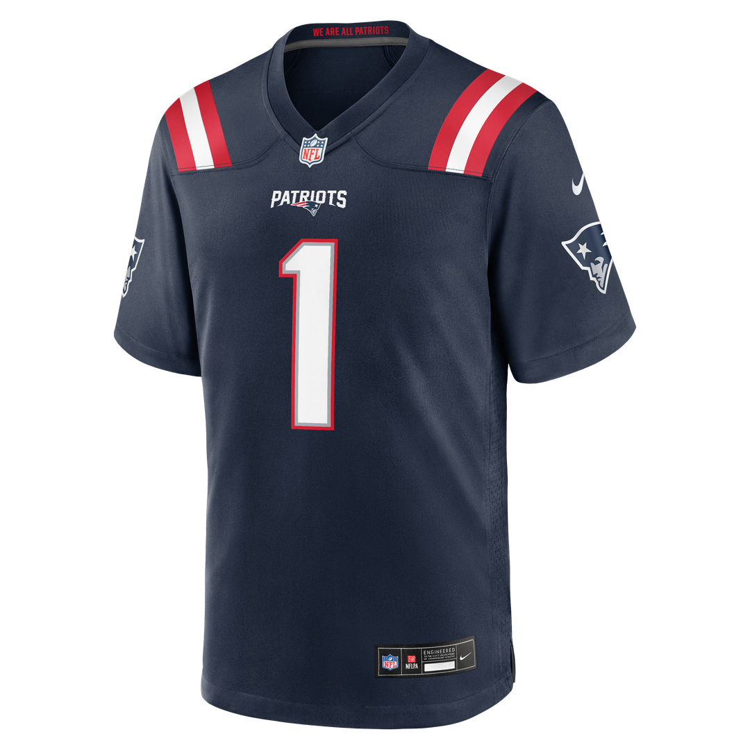 New England Patriots A.J. Brown Nike Navy Game Jersey