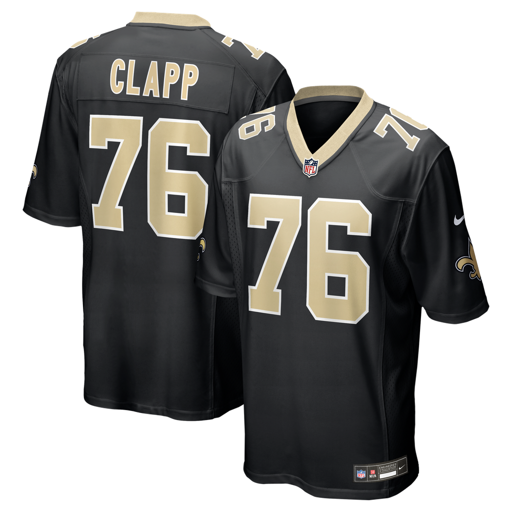 New Orleans Saints Will Clapp Nike Black Game Jersey