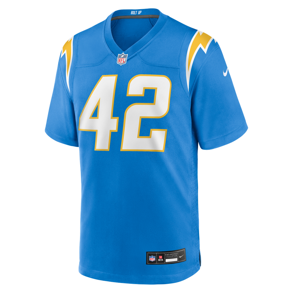 Los Angeles Chargers Tucker Fisk Nike Powder Blue Game Jersey