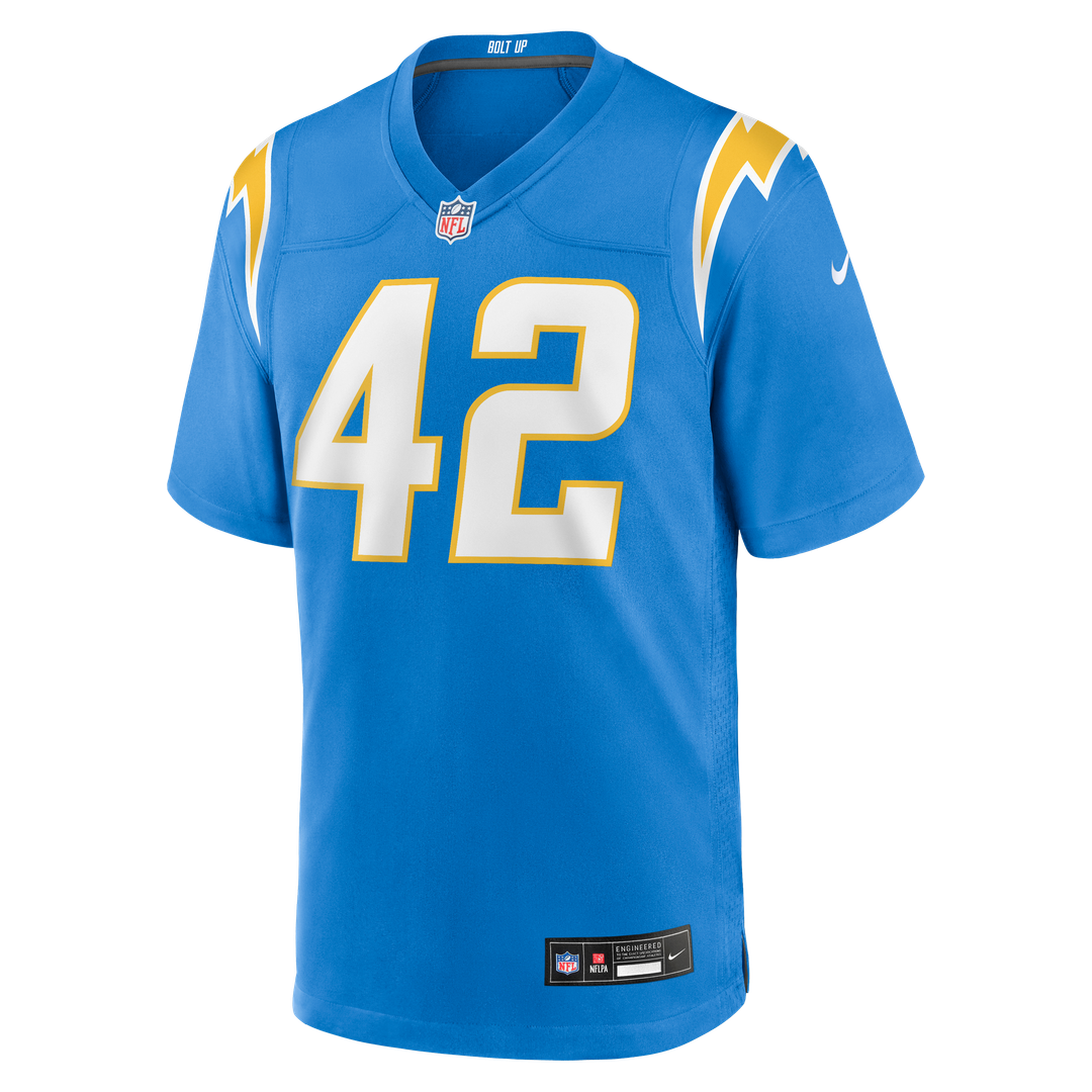 Los Angeles Chargers Tucker Fisk Nike Powder Blue Game Jersey