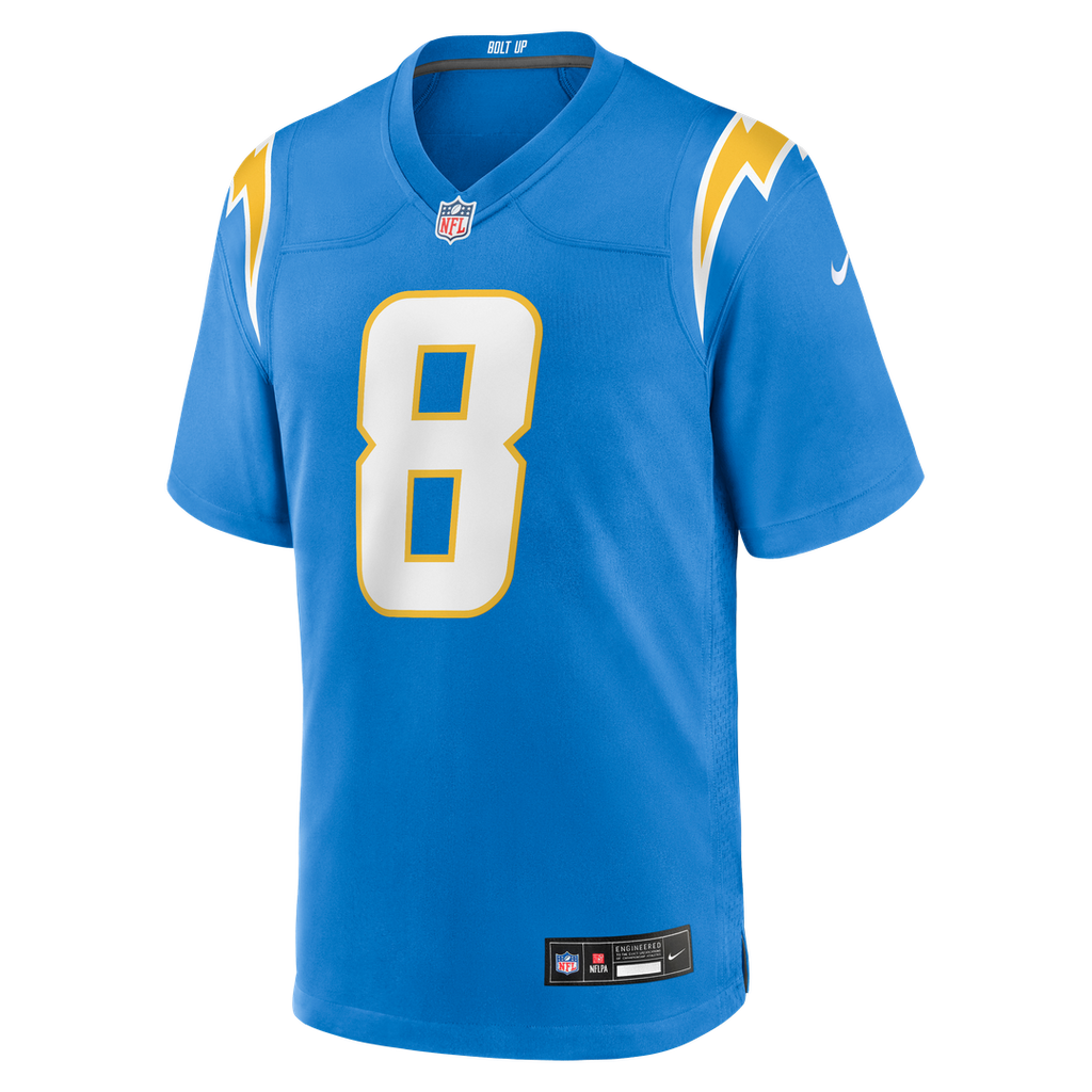 Los Angeles Chargers Omarion Hampton Nike Powder Blue Game Jersey