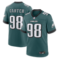 Philadelphia Eagles Jalen Carter Nike Midnight Green Game Jersey
