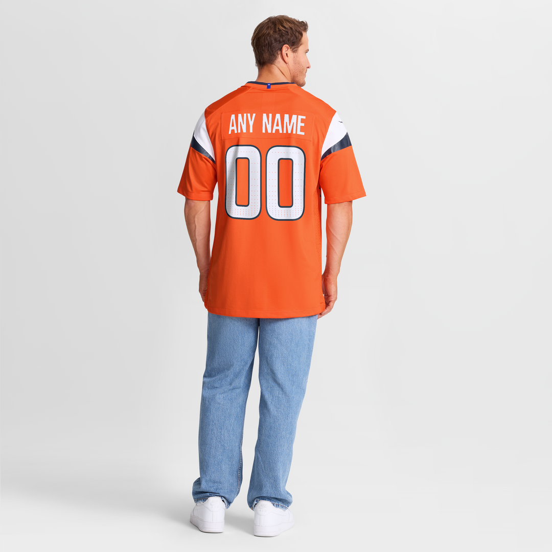 Denver Broncos Nike Orange Team Custom Jersey