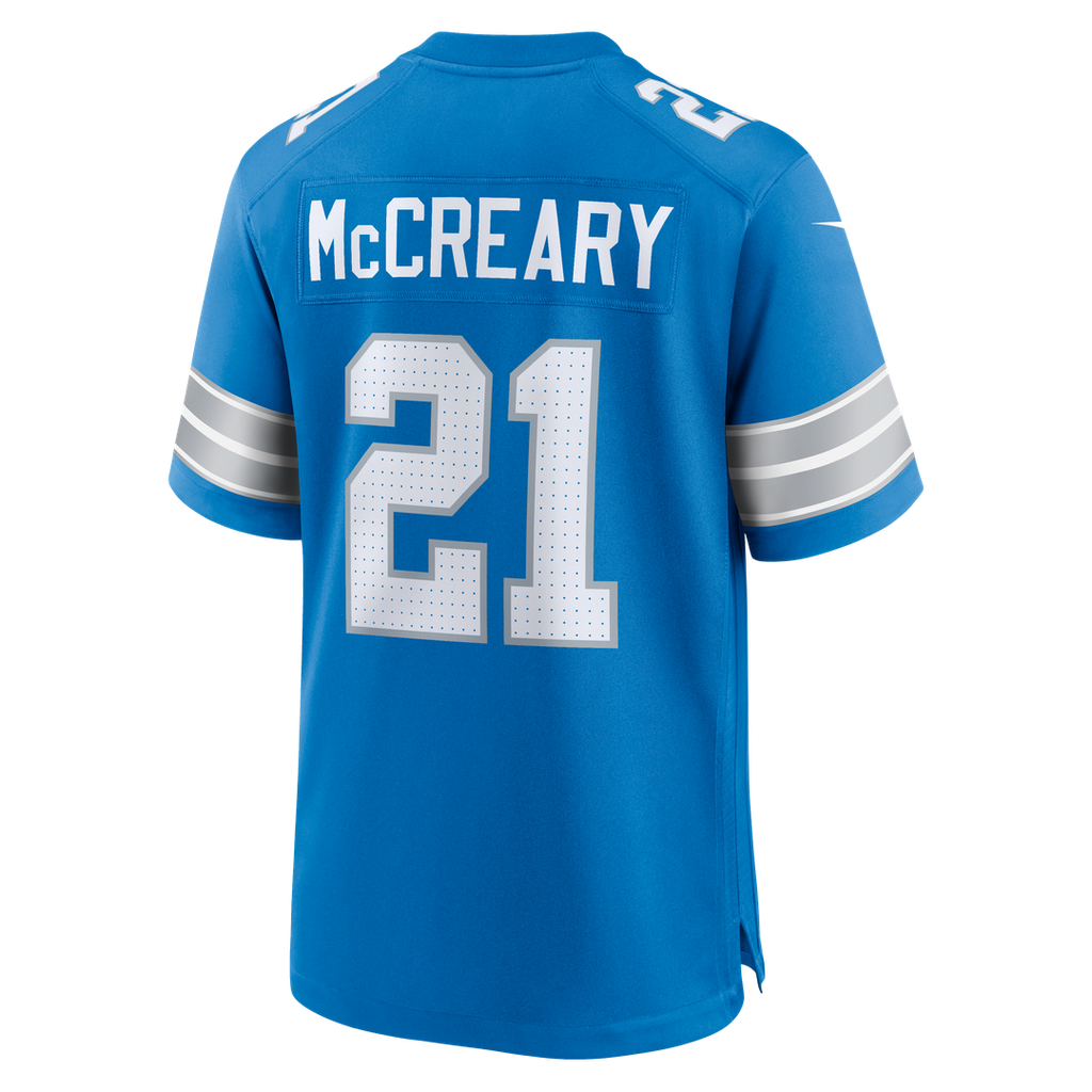 Detroit Lions Roger McCreary Nike Blue Game Jersey