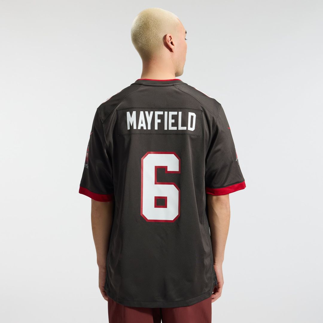 Tampa Bay Buccaneers Baker Mayfield Nike Pewter Alternate Game Jersey