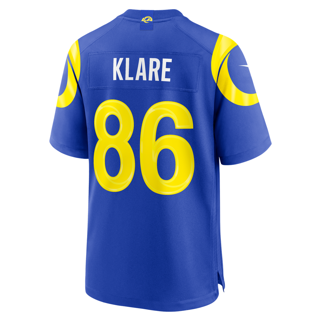 Los Angeles Rams Max Klare Nike Royal Game Jersey