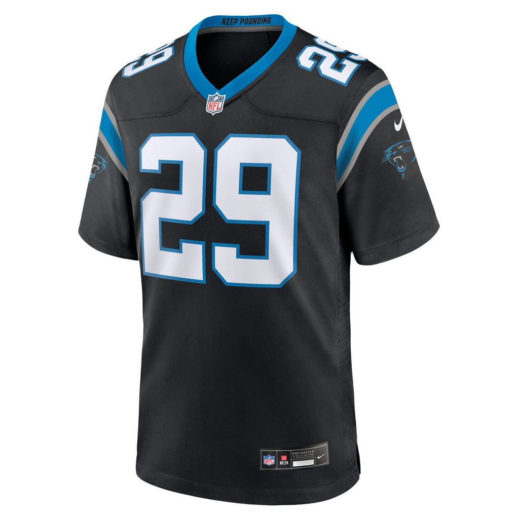 Carolina Panthers Akayleb Evans Nike Black Game Jersey