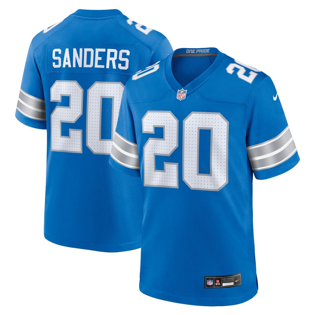 Detroit Lions Barry Sanders Nike Blue Retired Game Jersey