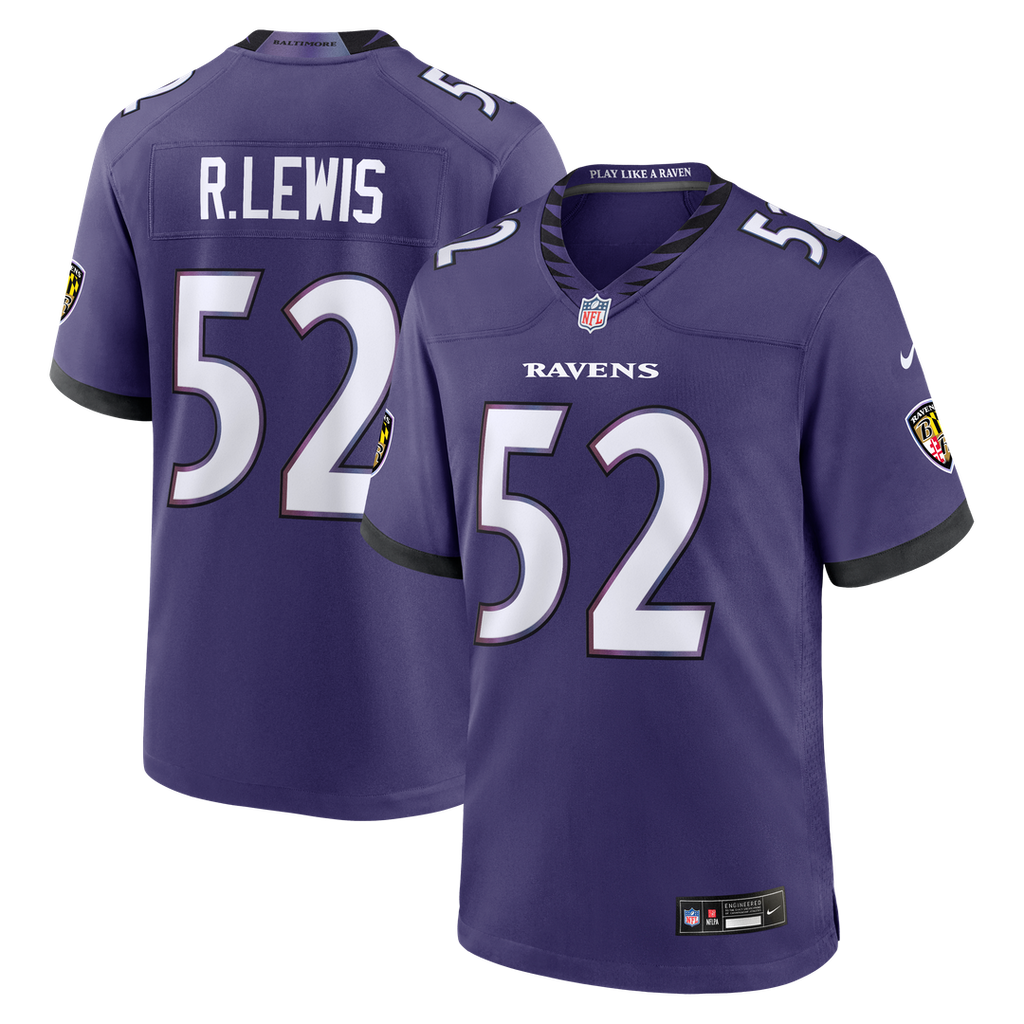 Baltimore Ravens Ray Lewis Nike Purple Team Retired Game Jersey