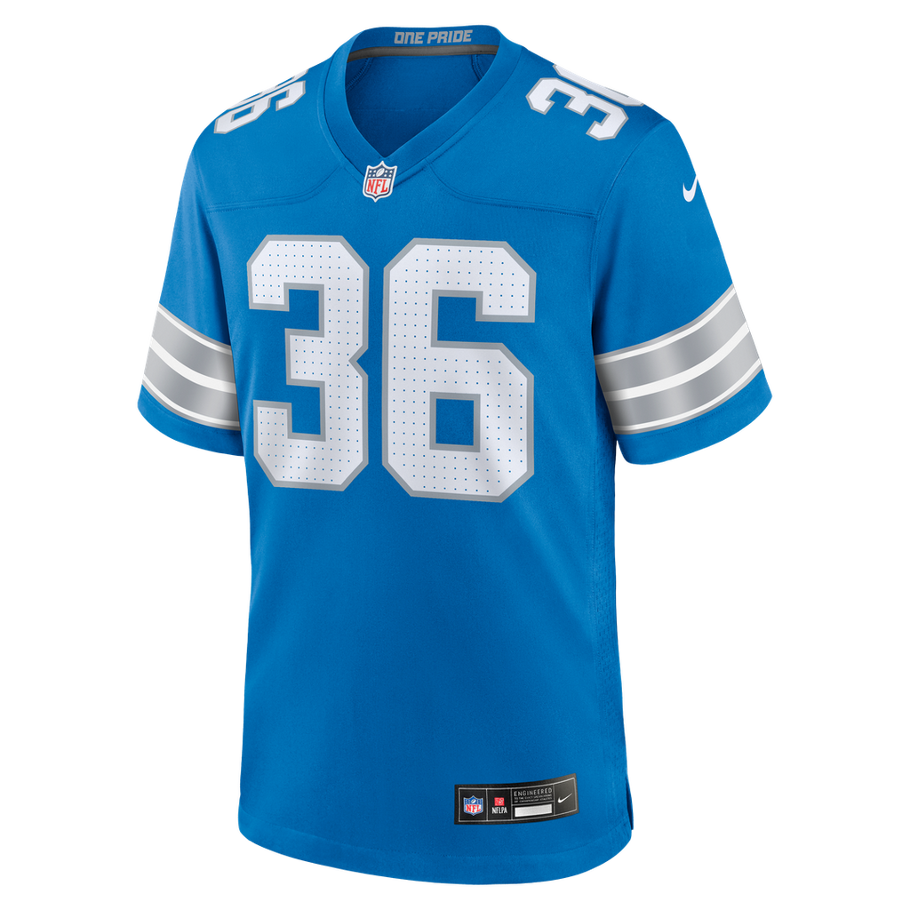 Detroit Lions Chuck Clark Nike Blue Game Jersey