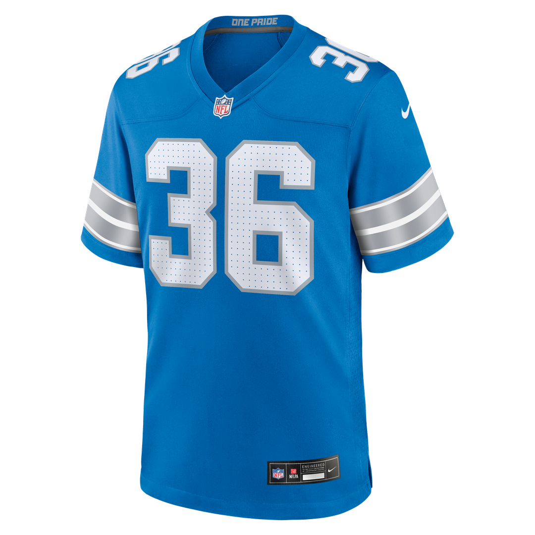 Detroit Lions Chuck Clark Nike Blue Game Jersey