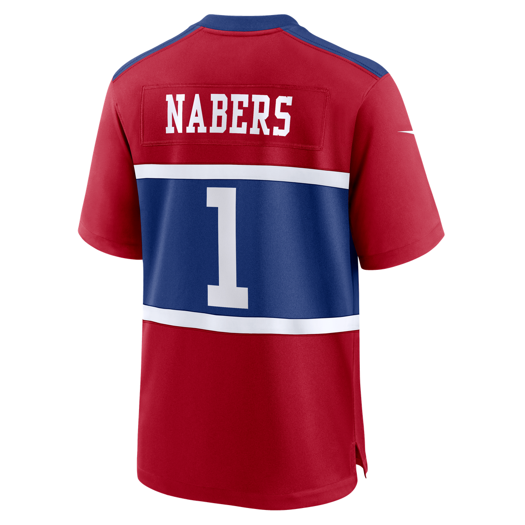 New York Giants Malik Nabers Nike Royal Game Jersey