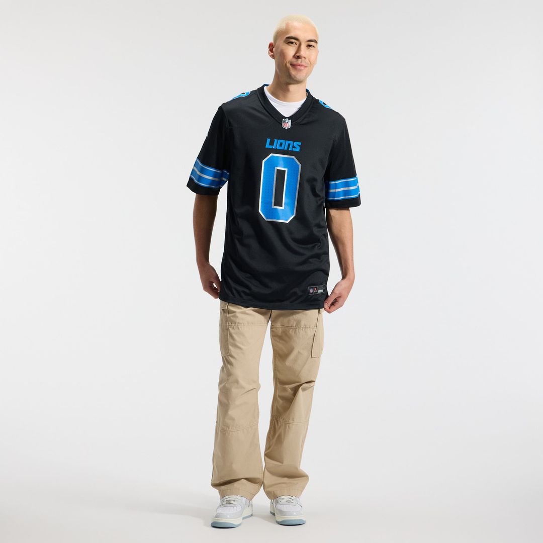 Detroit Lions Jahmyr Gibbs Nike Black 2nd Alternate Game Jersey